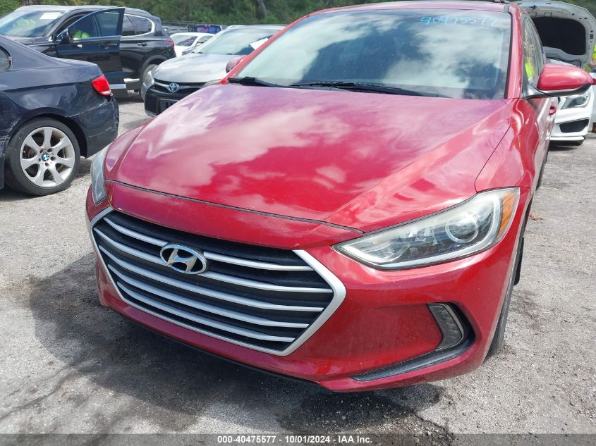 2017 Hyundai Elantra Value Edition VIN: KMHD84LF6HU406818 Lot: 40475577