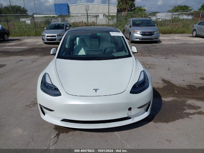 2022 Tesla Model 3 VIN: 5YJ3E1EA3NF198751 Lot: 40475623