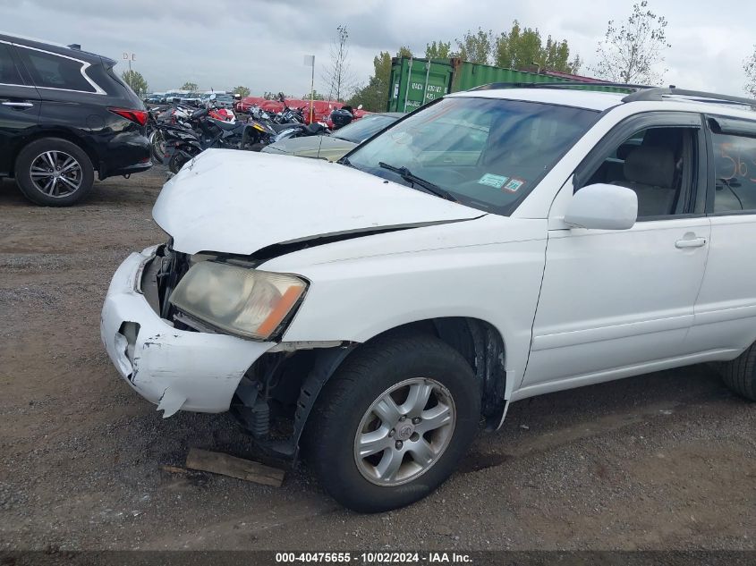 2002 Toyota Highlander V6 VIN: JTEGF21A620054319 Lot: 40475655