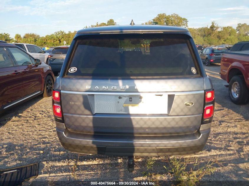 2019 Land Rover Range Rover 3.0L V6 Supercharged Hse VIN: SALGS2SV9KA554320 Lot: 40475664