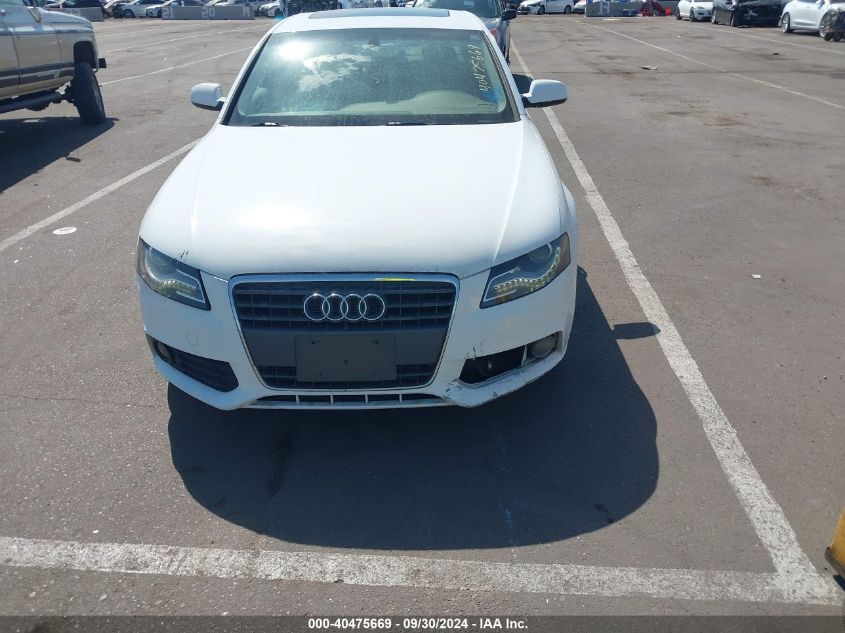 2012 Audi A4 2.0T Premium VIN: WAUAFAFLXCN000585 Lot: 40475669