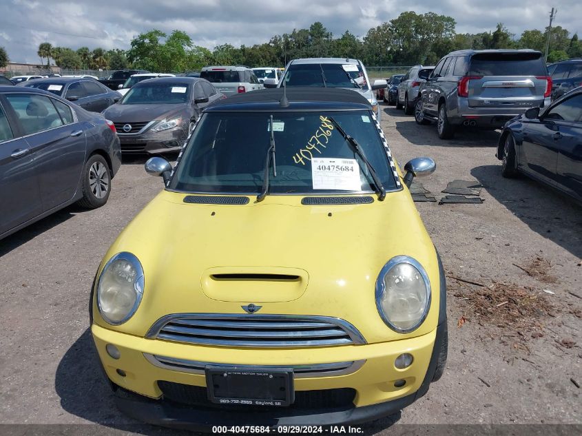 2005 Mini Cooper S VIN: WMWRH33545TF83848 Lot: 40475684