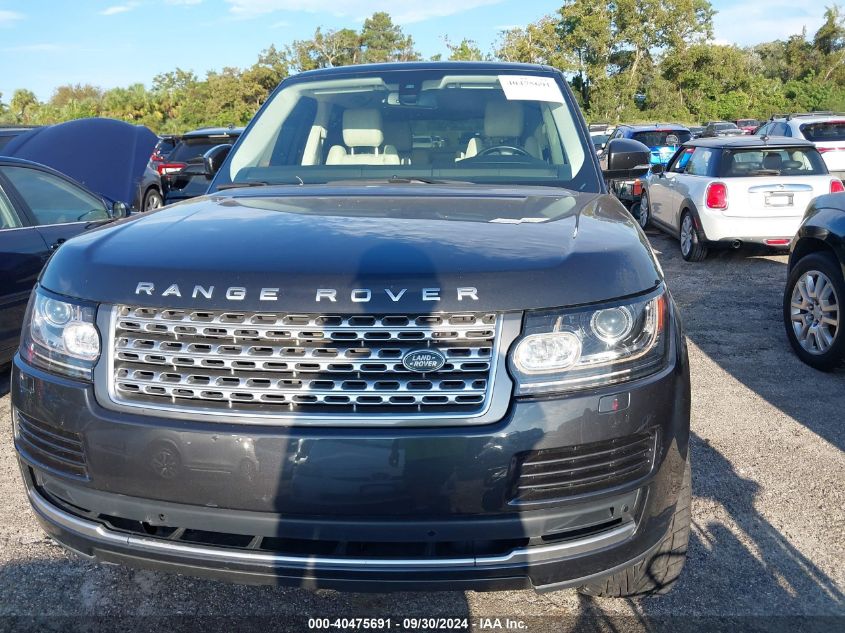 2015 Land Rover Range Rover 3.0L V6 Supercharged Hse VIN: SALGS2VFXFA208822 Lot: 40475691