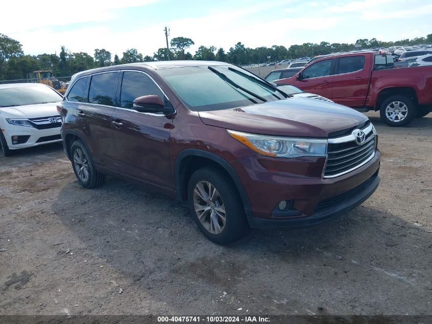 5TDZKRFH0FS111351 2015 TOYOTA HIGHLANDER - Image 1