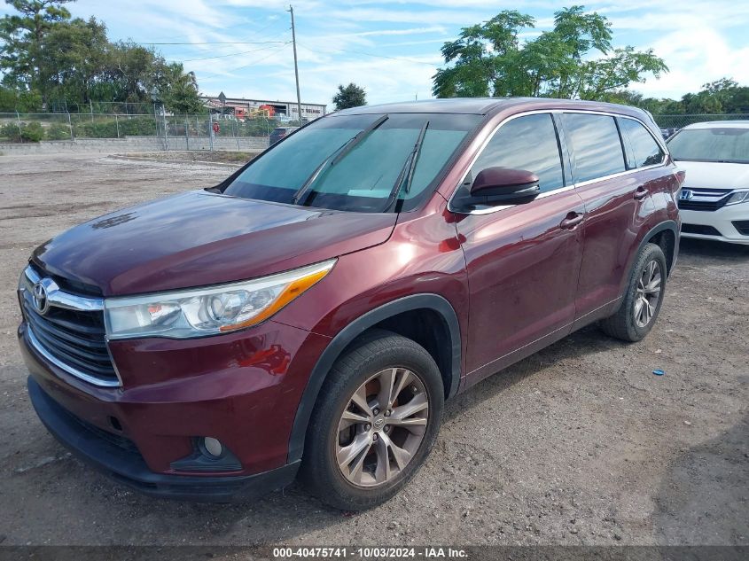 5TDZKRFH0FS111351 2015 TOYOTA HIGHLANDER - Image 2