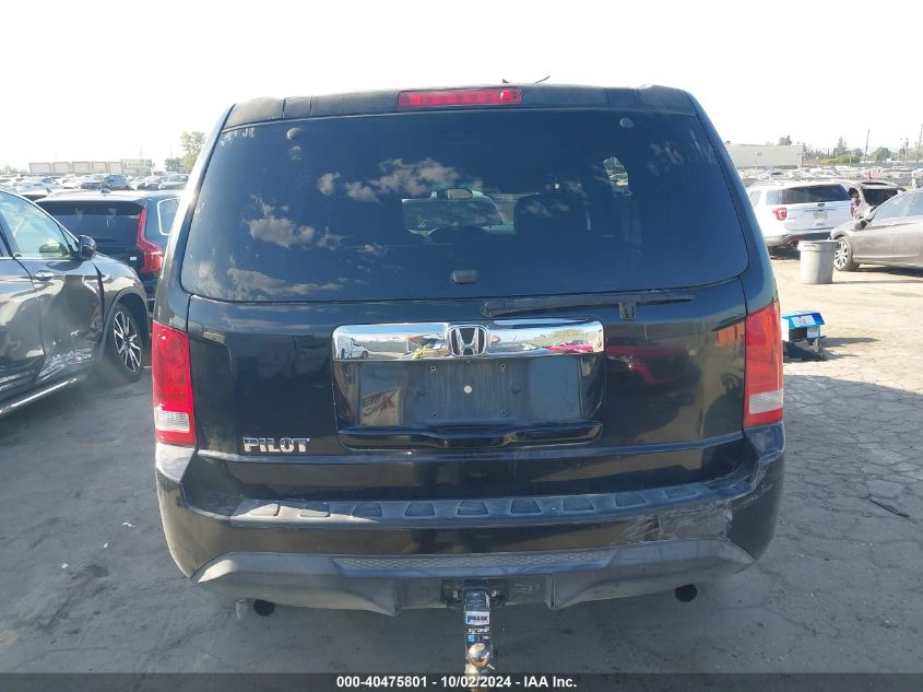 2014 Honda Pilot Lx VIN: 5FNYF3H25EB013277 Lot: 40475801