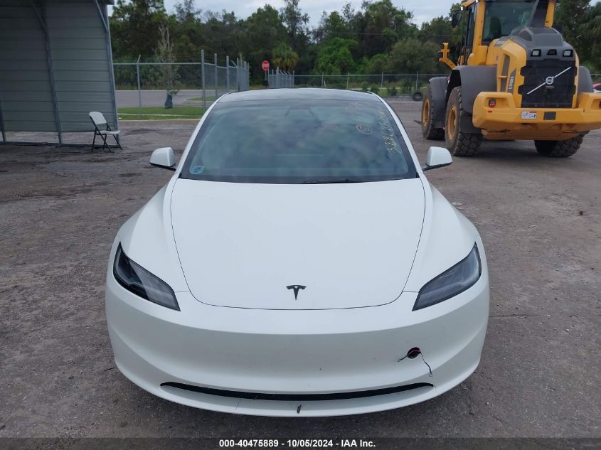 2024 Tesla Model 3 Long Range Dual Motor All-Wheel Drive VIN: 5YJ3E1EB6RF717631 Lot: 40475889