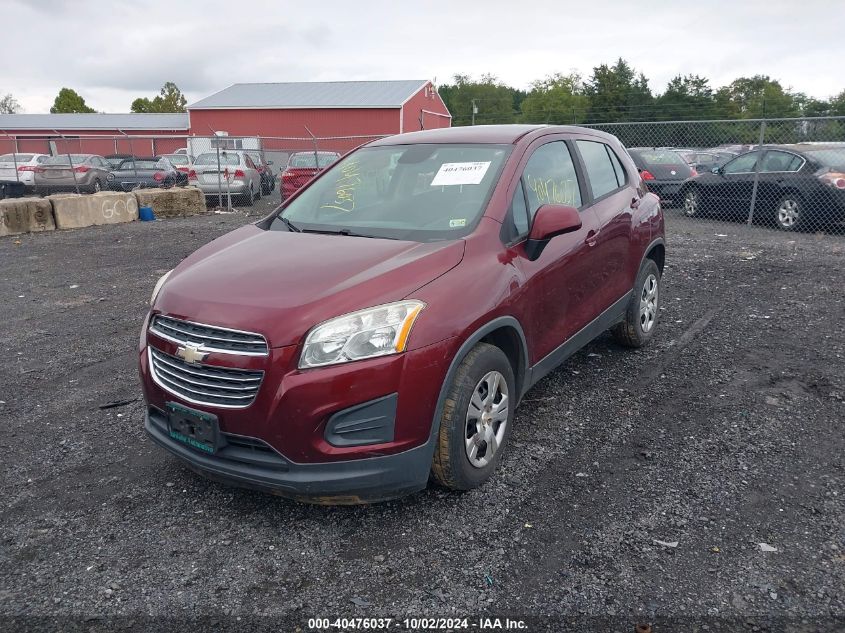 3GNCJKSB0GL264070 2016 CHEVROLET TRAX - Image 2