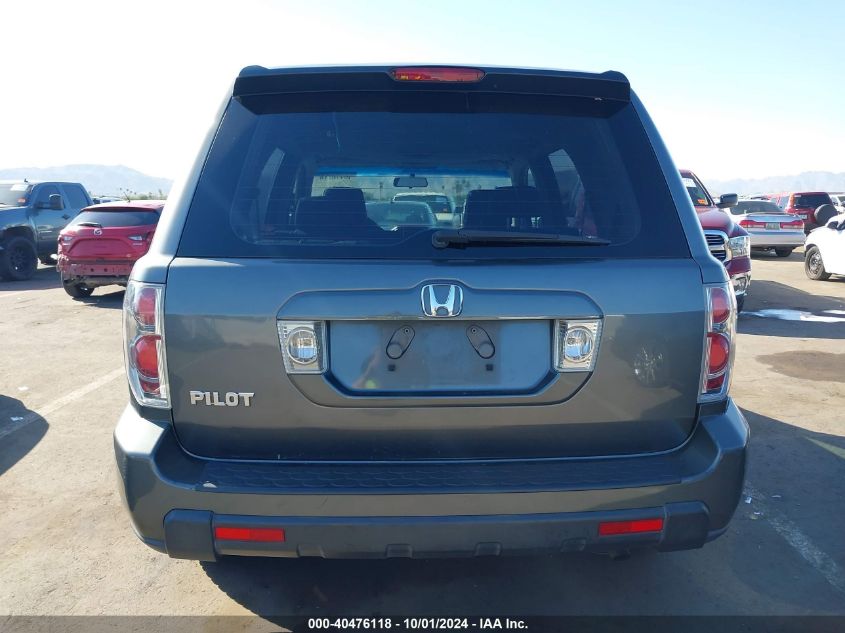 2007 Honda Pilot Lx VIN: 5FNYF28137B006851 Lot: 40476118