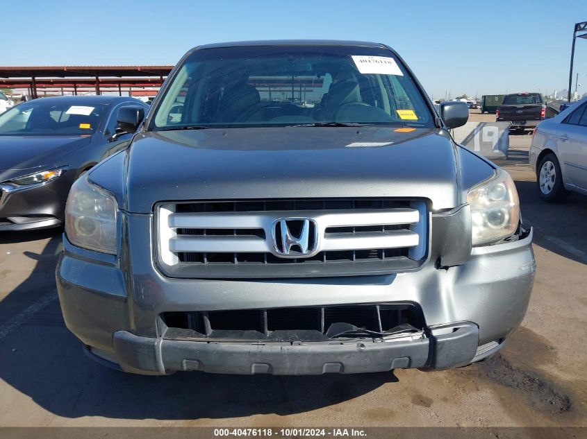 2007 Honda Pilot Lx VIN: 5FNYF28137B006851 Lot: 40476118