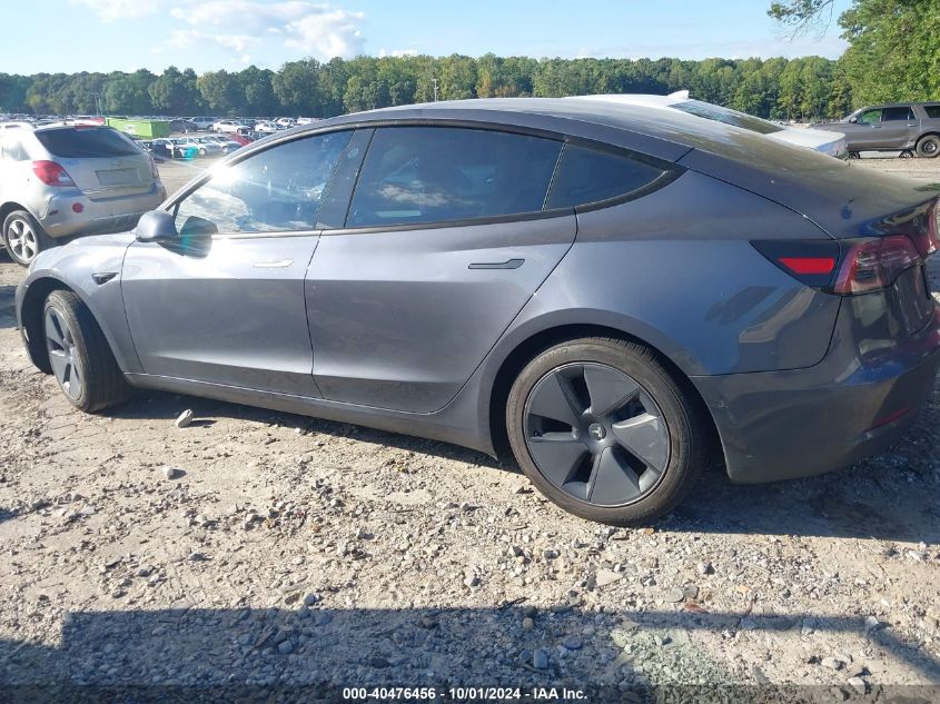 2022 Tesla Model 3 Long Range Dual Motor All-Wheel Drive VIN: 5YJ3E1EB6NF245389 Lot: 40476456