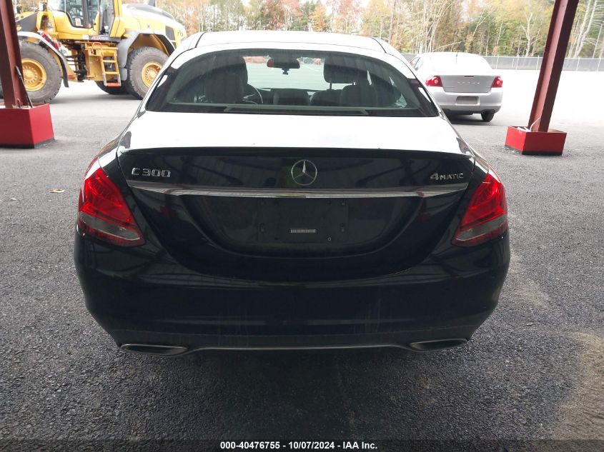 2016 Mercedes-Benz C 300 4Matic/Luxury 4Matic/Sport 4Matic VIN: WDDWF4KB6GR137809 Lot: 40476755