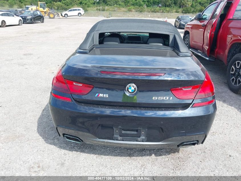 2013 BMW 650 I VIN: WBAYP9C59DDW21372 Lot: 40477109