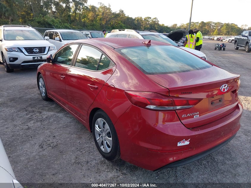 VIN KMHD74LFXHU422328 2017 HYUNDAI ELANTRA SE