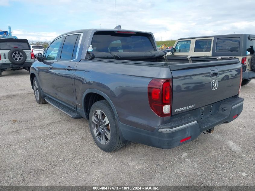 VIN 5FPYK2F68JB001444 2018 Honda Ridgeline, Rtl-T no.3