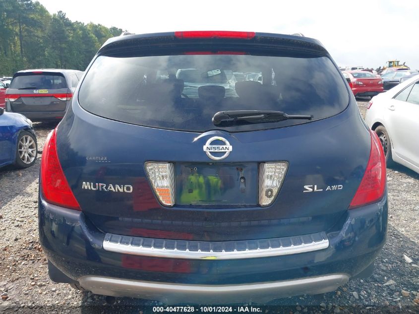 JN8AZ08W17W645481 2007 Nissan Murano Sl