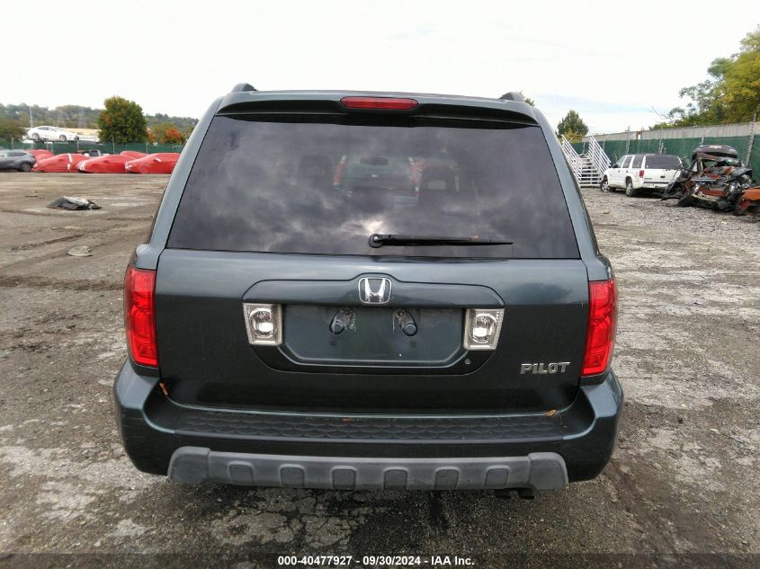 2005 Honda Pilot Ex-L VIN: 5FNYF18655B050627 Lot: 40477927