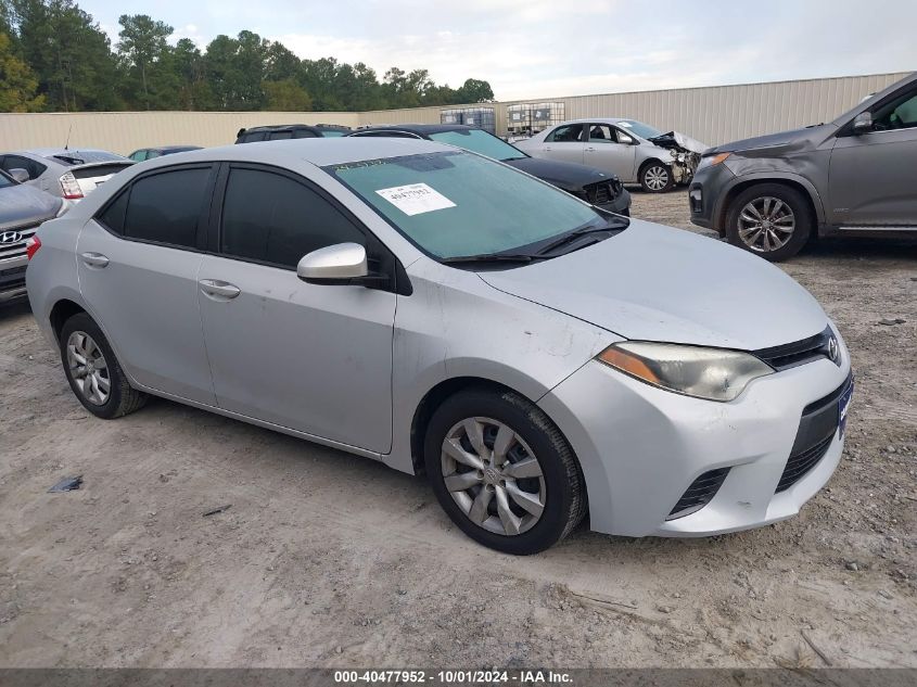 2016 Toyota Corolla L/Le/Le Pls/Prm/S/S Pls VIN: 2T1BURHE8GC490835 Lot: 40477952