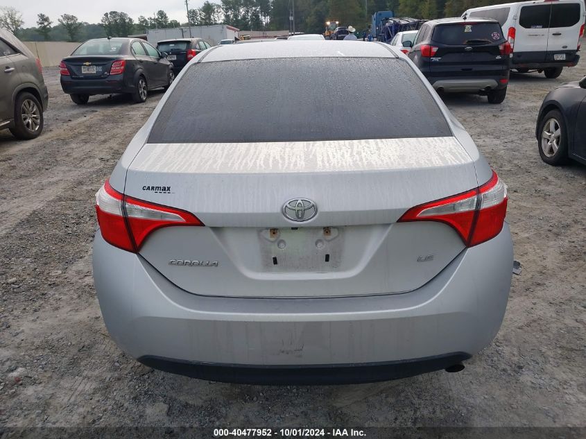 2016 Toyota Corolla L/Le/Le Pls/Prm/S/S Pls VIN: 2T1BURHE8GC490835 Lot: 40477952