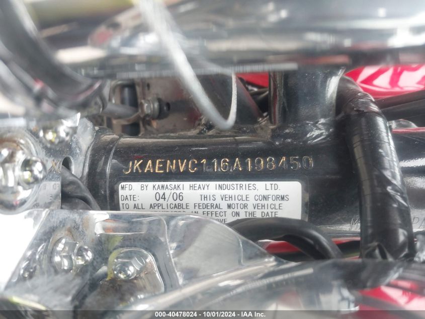 JKAENVC116A198450 2006 Kawasaki En500 C