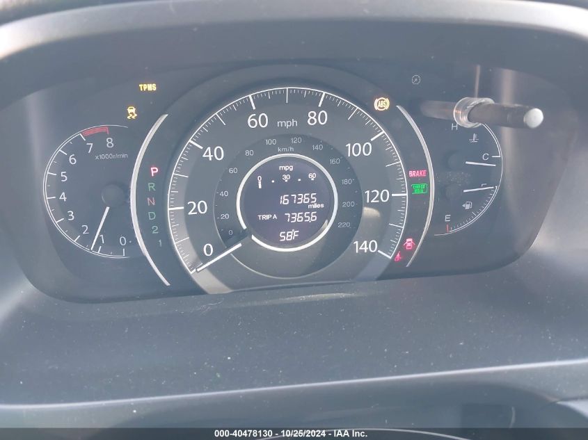 2012 Honda Cr-V Ex-L VIN: JHLRM4H73CC024321 Lot: 40478130