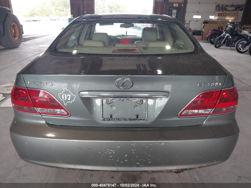 2005 Lexus Es 330 VIN: JTHBA30G955111126 Lot: 40478147