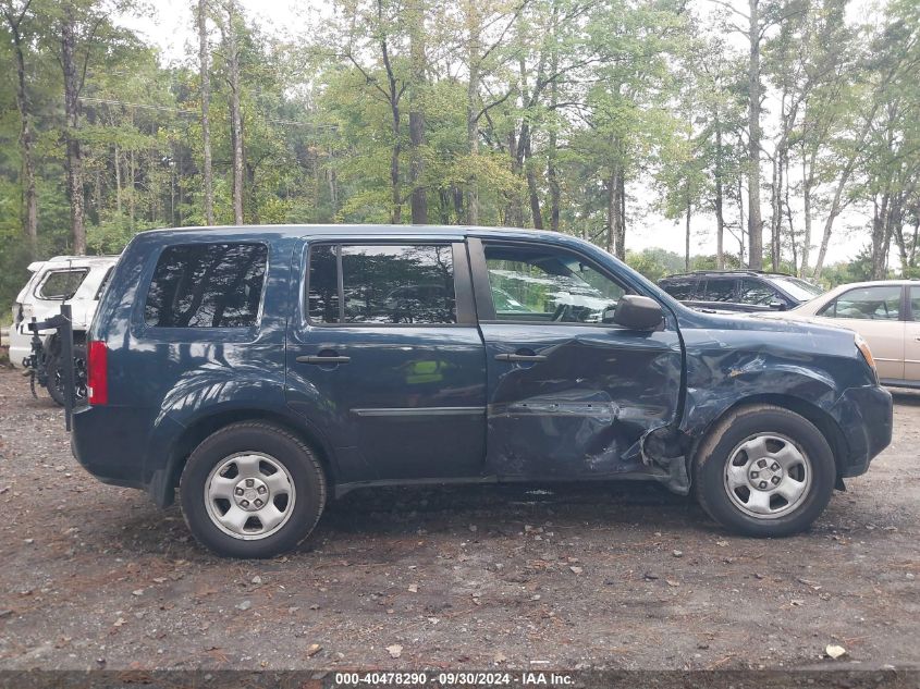 2011 Honda Pilot Lx VIN: 5FNYF3H27BB057390 Lot: 40478290