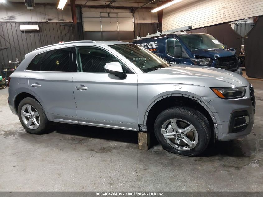 2022 Audi Q5 Premium 40 Tfsi Quattro S Tronic VIN: WA1ABAFYXN2085033 Lot: 40478404