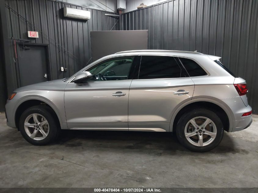 2022 Audi Q5 Premium 40 Tfsi Quattro S Tronic VIN: WA1ABAFYXN2085033 Lot: 40478404