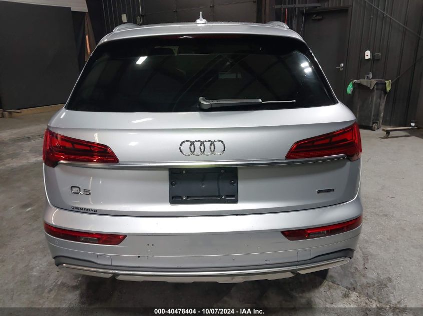 2022 Audi Q5 Premium 40 Tfsi Quattro S Tronic VIN: WA1ABAFYXN2085033 Lot: 40478404