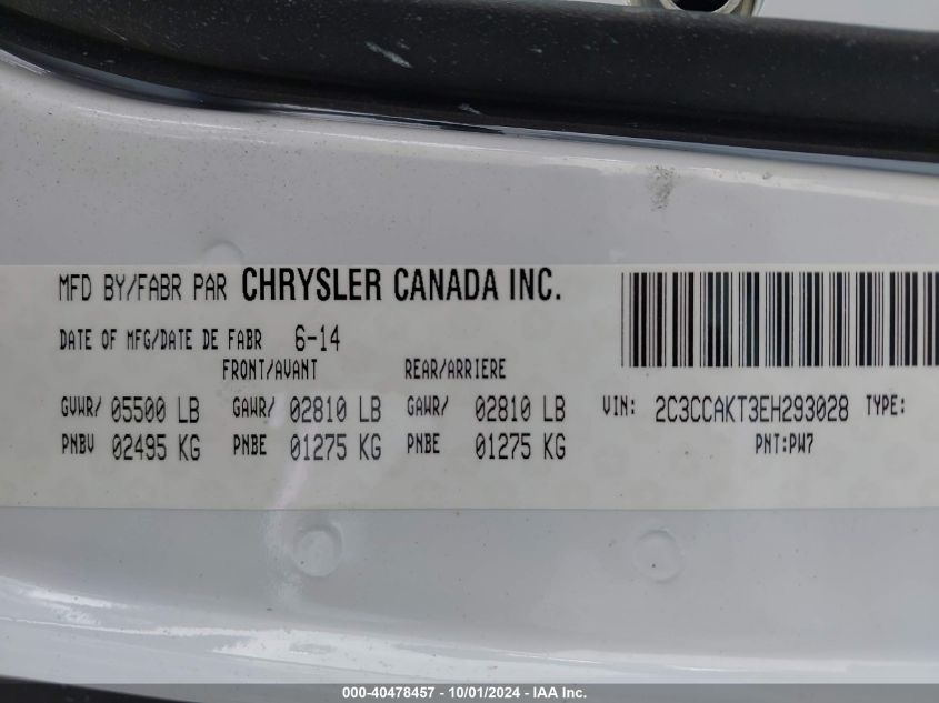 2C3CCAKT3EH293028 2014 Chrysler 300C