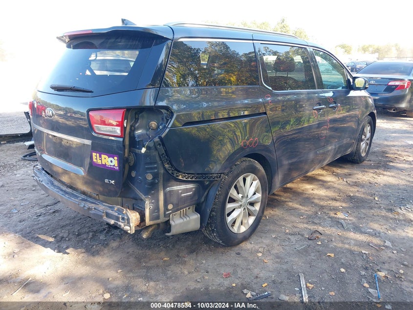 Vin: kndmc5c1xg6108224, lot: 40967233, kia sedona ex 20164