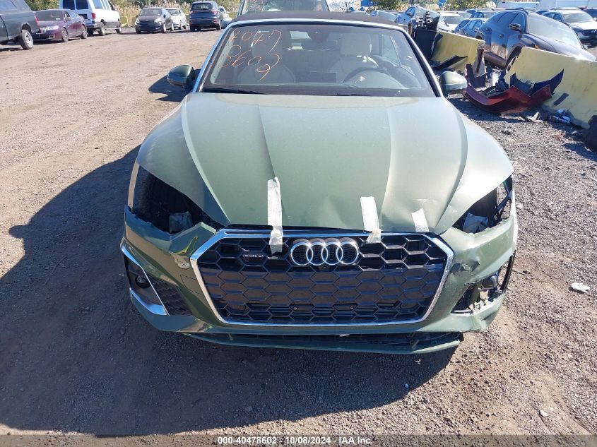 2024 Audi A5 Cabriolet Premium Plus 45 Tfsi S Line Quattro S Tronic VIN: WAU4AGF5XRN009067 Lot: 40478602