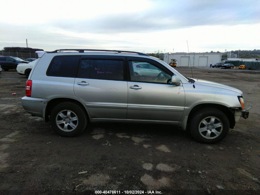 2003 Toyota Highlander V6 VIN: JTEHF21A330106012 Lot: 40478611