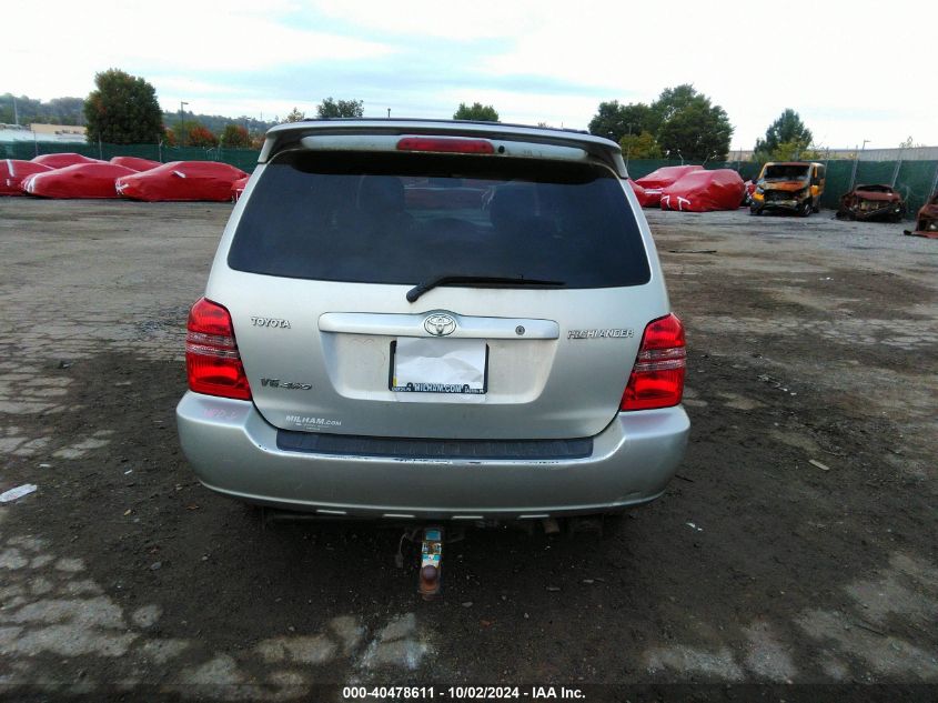 2003 Toyota Highlander V6 VIN: JTEHF21A330106012 Lot: 40478611