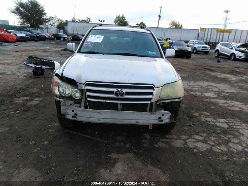 2003 Toyota Highlander V6 VIN: JTEHF21A330106012 Lot: 40478611