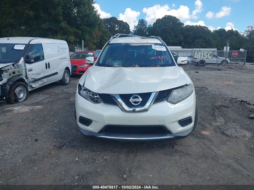 2016 Nissan Rogue Sv VIN: KNMAT2MV1GP663883 Lot: 40478817