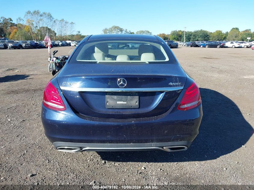 2015 Mercedes-Benz C 300 4Matic/Luxury 4Matic/Sport 4Matic VIN: 55SWF4KB2FU062474 Lot: 40479192