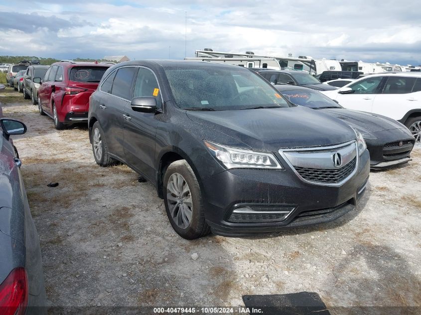 VIN KL77LJEP2SC009783 2016 ACURA MDX no.1