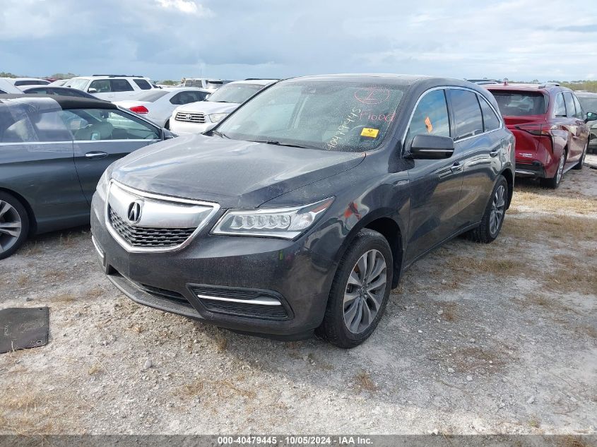 VIN KL77LJEP2SC009783 2016 ACURA MDX no.2