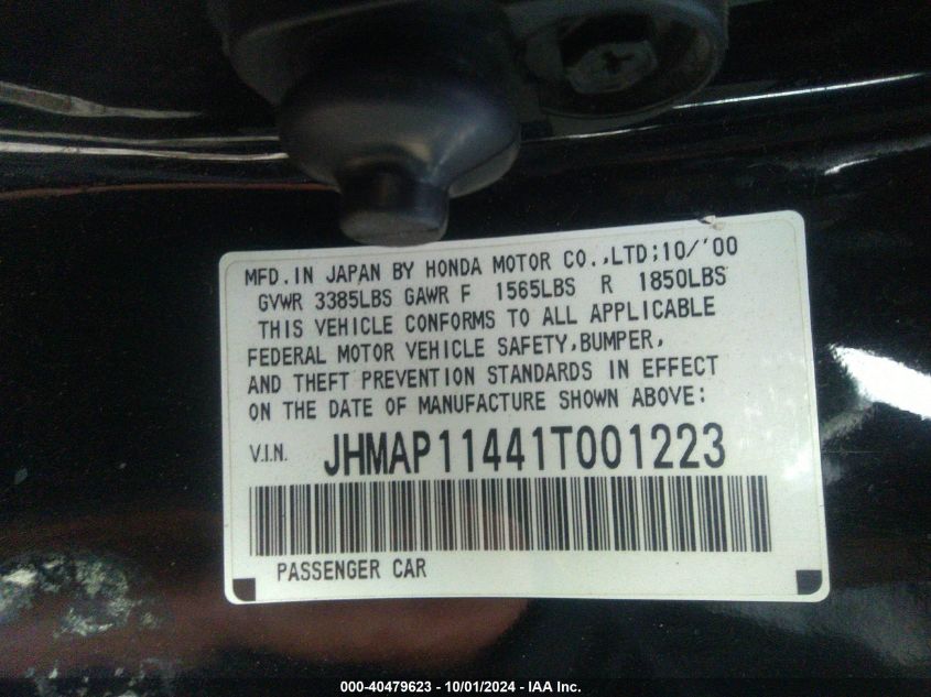 JHMAP11441T001223 2001 Honda S2000