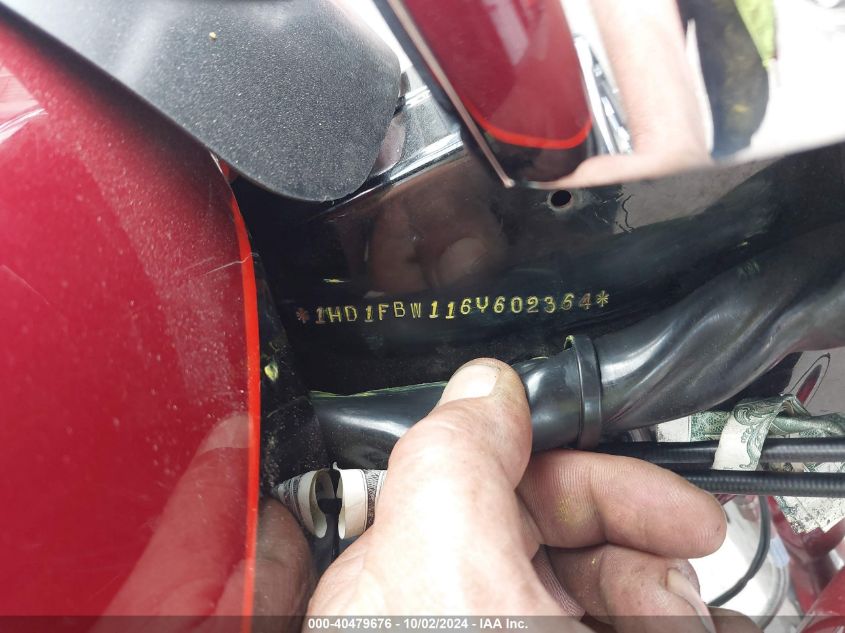 2006 Harley-Davidson Flhri VIN: 1HD1FBW116Y602364 Lot: 40479676