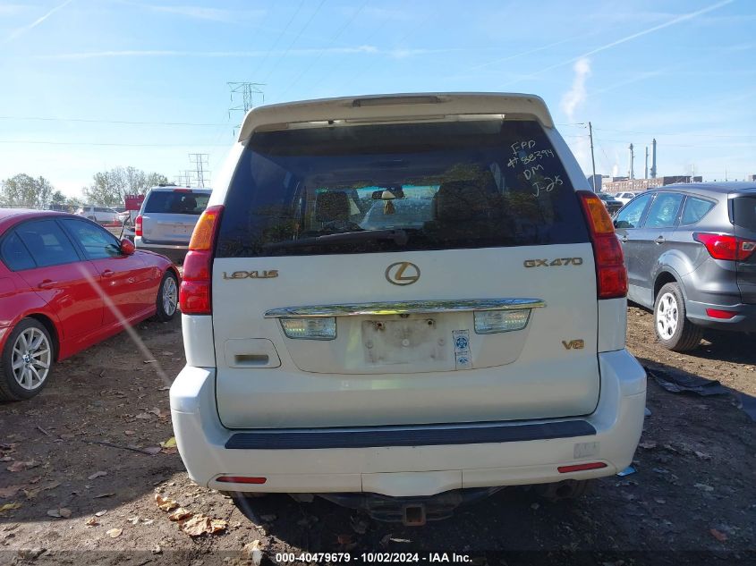 2004 Lexus Gx 470 VIN: JTJBT20X140058646 Lot: 40479679