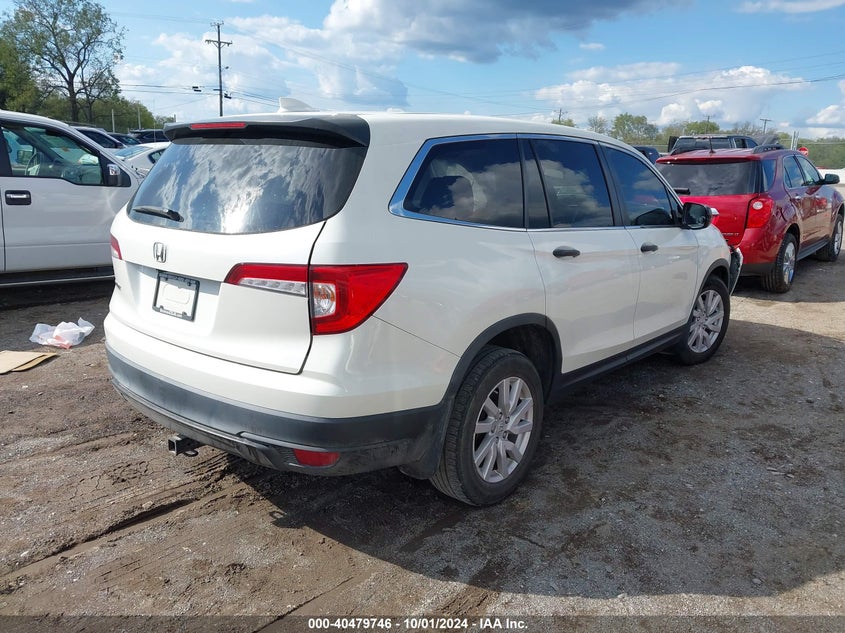 VIN 5FNYF5H16KB013674 2019 HONDA PILOT LX