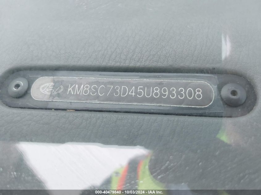 KM8SC73D45U893308 2005 Hyundai Santa Fe Gls