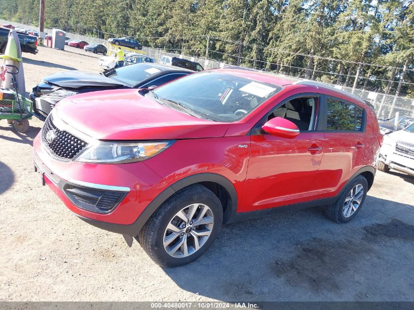 2015 Kia Sportage Lx VIN: KNDPBCAC9F7714549 Lot: 40480017