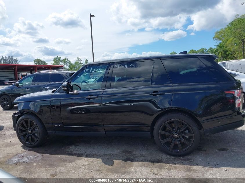 2019 Land Rover Range Rover 5.0L V8 Supercharged VIN: SALGS5RE1KA536921 Lot: 40480168