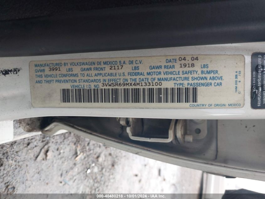 3VWSR69MX4M133100 2004 Volkswagen Jetta Gls Tdi