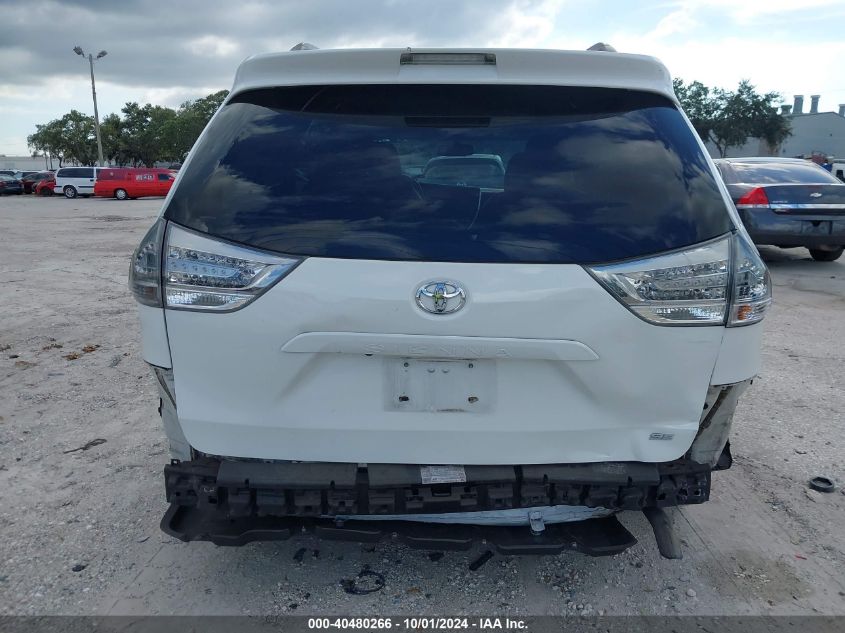 2016 Toyota Sienna Se 8 Passenger VIN: 5TDXK3DC6GS731229 Lot: 40480266