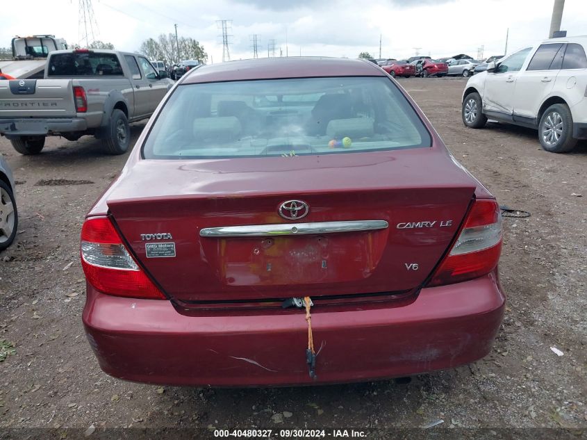 2002 Toyota Camry Le V6 VIN: 4T1BF32K52U027564 Lot: 40480327